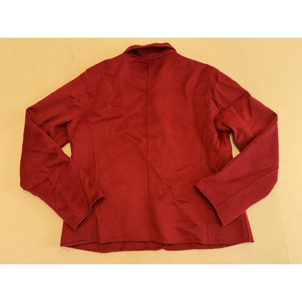 Pendleton Merino Wool Blazer Jacket Size Medium Ruby RED Soft Petite Women - Picture 2 of 5